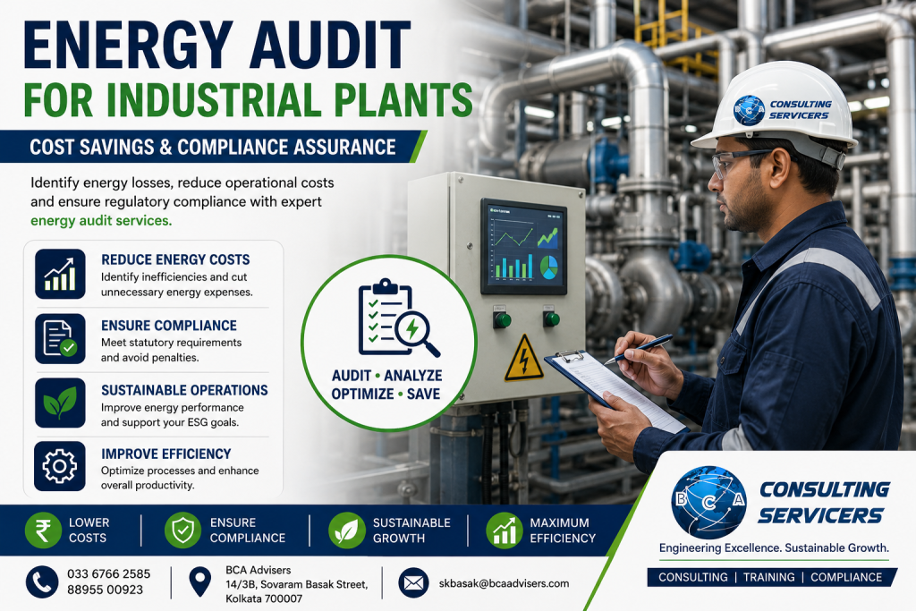 Energy audit for industrial plant energy efficiency and cost reduction