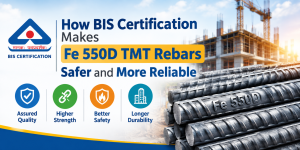 BIS Certified Fe 550D TMT Bars: Safety & Reliability